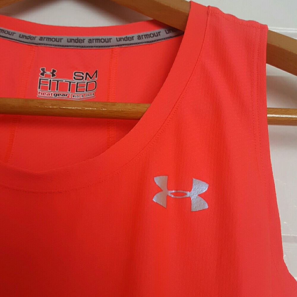 Under Armour pink coral athletic fitted tank Small - Picture 4 of 8